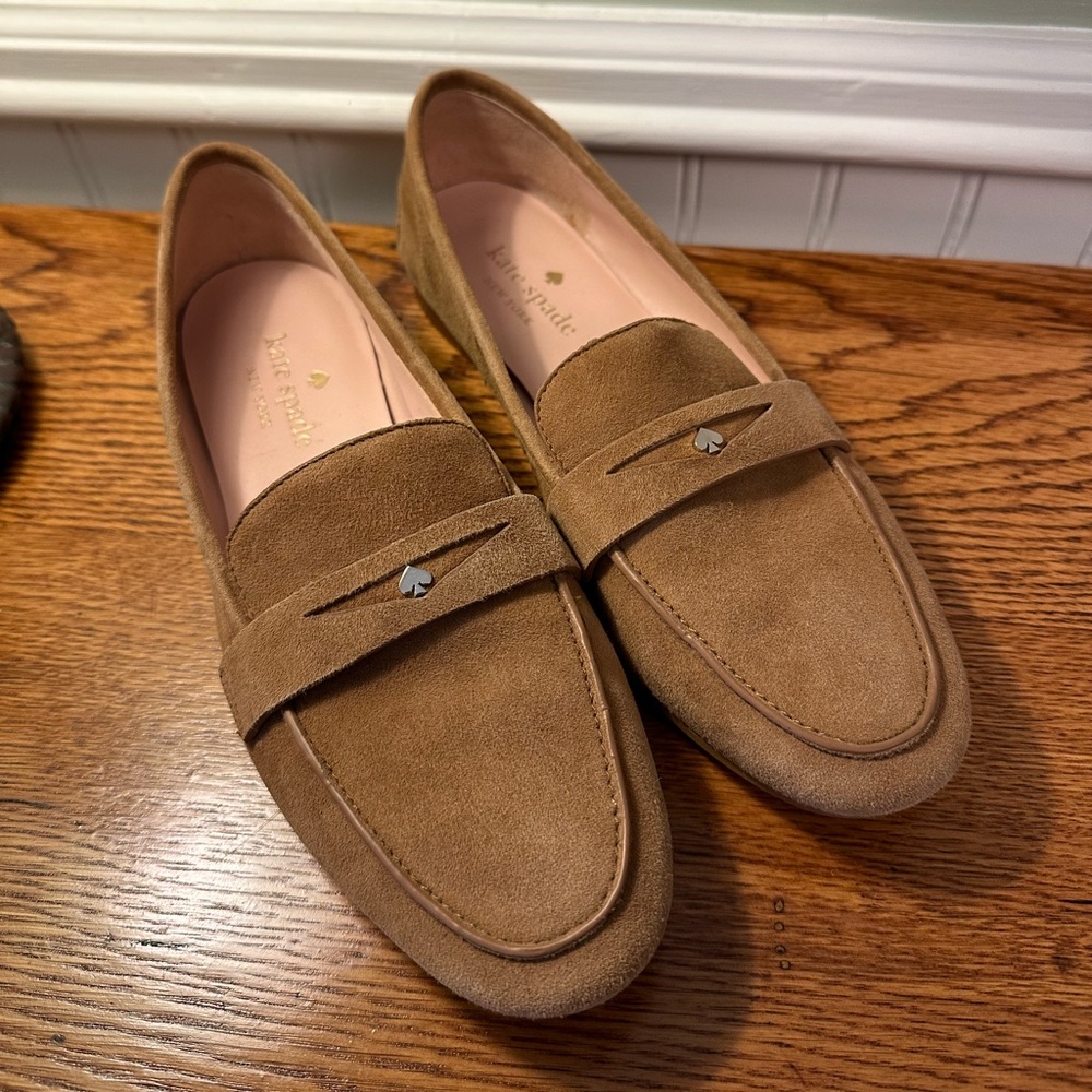 Kate Spade Tan Suede Loafers